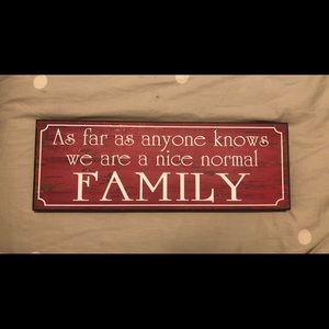 Wooden sign, living room decor